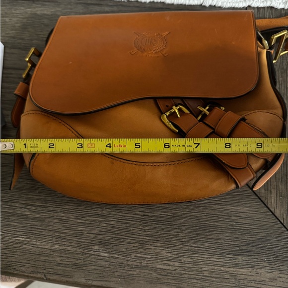 Ralph Lauren Camel Leather Crossbody Bag - Picture 7 of 9